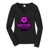 Ladies Long Sleeve Fan Favorite V Neck Tee Thumbnail
