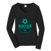 Ladies Long Sleeve Fan Favorite V Neck Tee Thumbnail