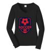 Ladies Long Sleeve Fan Favorite V Neck Tee Thumbnail