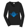 Ladies Long Sleeve Fan Favorite V Neck Tee Thumbnail
