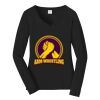 Ladies Long Sleeve Fan Favorite V Neck Tee Thumbnail