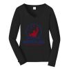 Ladies Long Sleeve Fan Favorite V Neck Tee Thumbnail