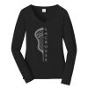 Ladies Long Sleeve Fan Favorite V Neck Tee Thumbnail