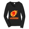 Ladies Long Sleeve Fan Favorite V Neck Tee Thumbnail