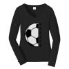 Ladies Long Sleeve Fan Favorite V Neck Tee Thumbnail