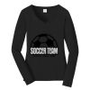 Ladies Long Sleeve Fan Favorite V Neck Tee Thumbnail