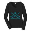 Ladies Long Sleeve Fan Favorite V Neck Tee Thumbnail