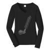 Ladies Long Sleeve Fan Favorite V Neck Tee Thumbnail