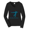 Ladies Long Sleeve Fan Favorite V Neck Tee Thumbnail