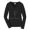 Ladies Long Sleeve Fan Favorite V Neck Tee Thumbnail