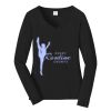 Ladies Long Sleeve Fan Favorite V Neck Tee Thumbnail