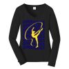 Ladies Long Sleeve Fan Favorite V Neck Tee Thumbnail